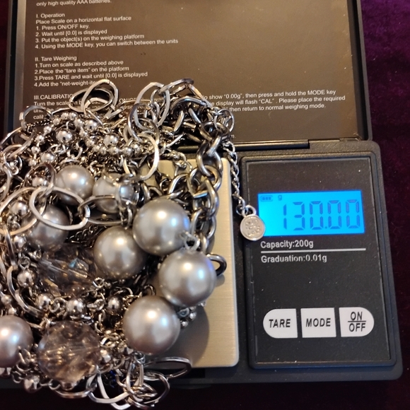 Vintage Vera Wang Layered Chunky SilverTone Necklace - Picture 4 of 4